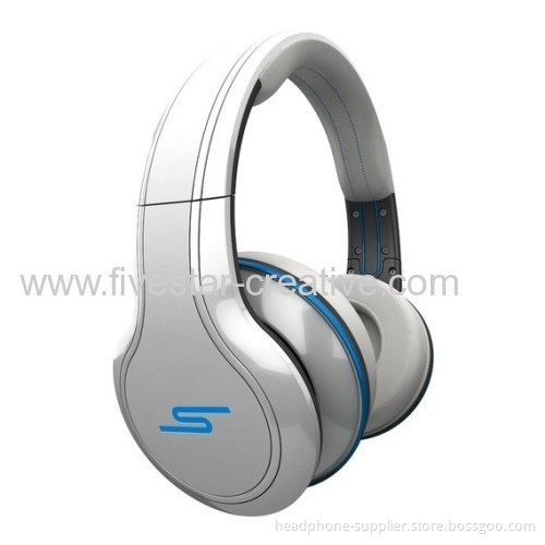 Sms Audio Street By 50 Cent Headband Headphone-white Wired Over Ear With Mic
